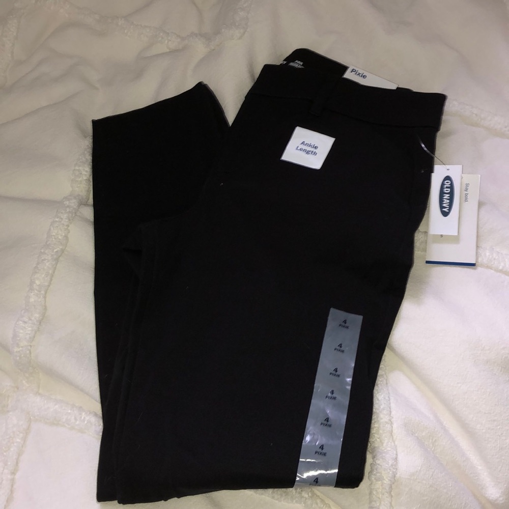 formal black pants. “pixie” style